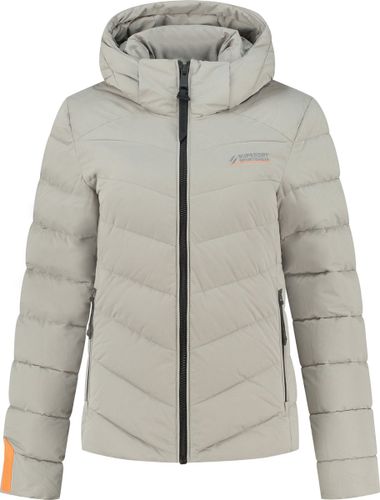 Superdry Hooded Microfibre Padded Jkt Dames Jas - Winter Stone Grey