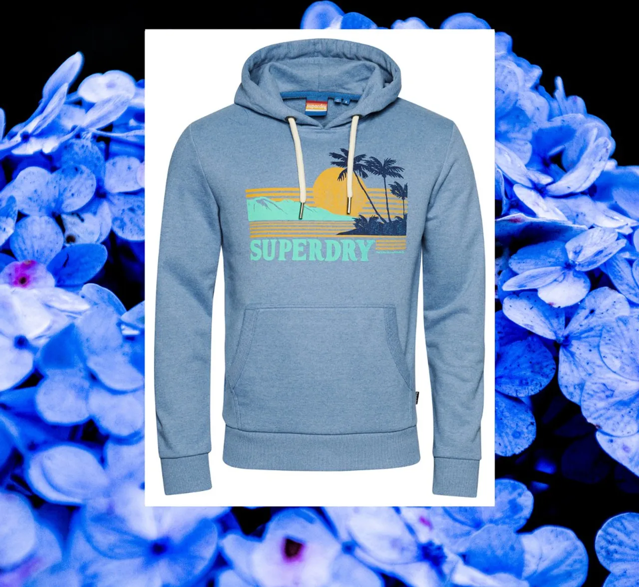 Superdry hoodie venezia blauw