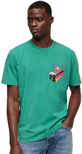 Superdry Neon Travel Chest Loose T-shirt Met Korte Mouwen Groen XL Man
