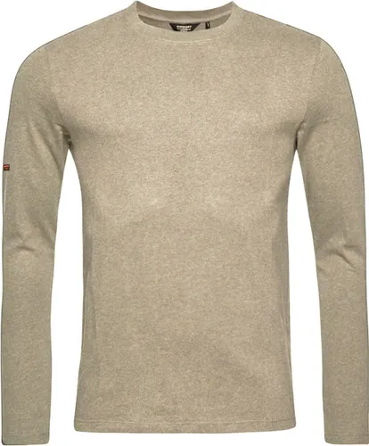 Superdry O-hals longsleeve shirt jersey beige - S