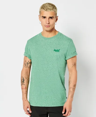 Superdry Organic Cotton Essential Logo T-Shirt Bright Green Grit  