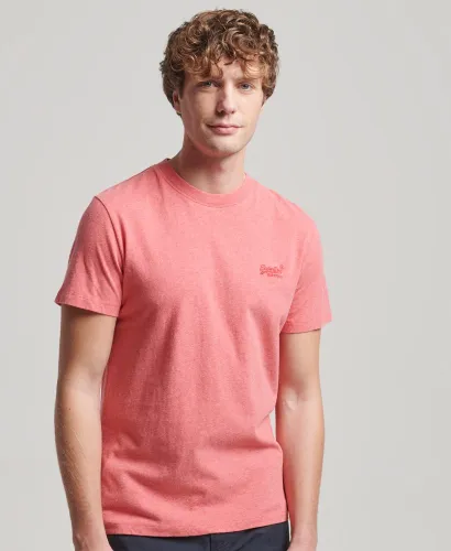 Superdry Organic Cotton Essential Logo T-Shirt Punch Pink Marl  