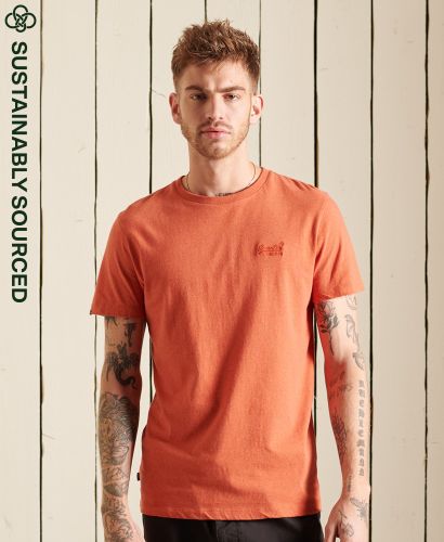 Superdry T-shirt Vintage Logo EMB Tee Rust Orange Marl    