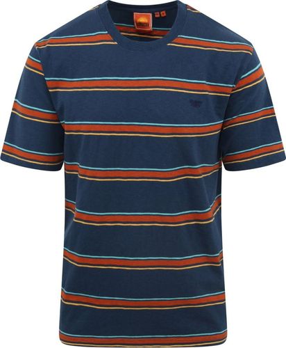 Superdry T-Shirt Vintage Strepen Donkerblauw
