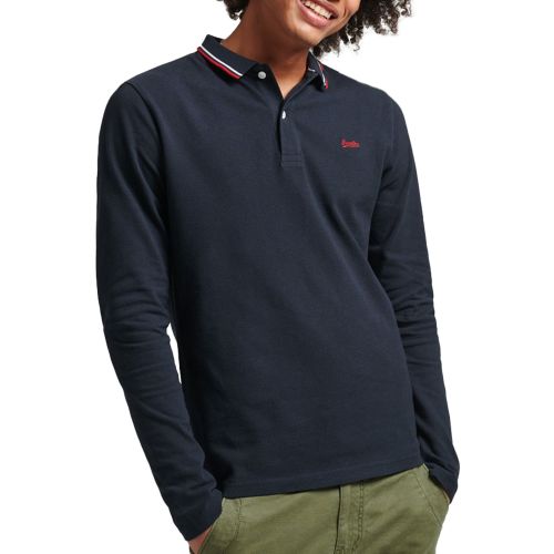 Superdry Tipped Longsleeve Polo Heren