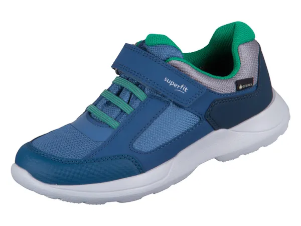 superfit Rush, sneakers voor jongens, Blauw Groen 8010