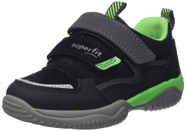 Superfit Storm, sneakers voor jongens, zwart/groen 0000