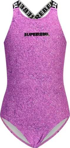 SuperRebel R401-5001 Meisjes Badpak - Glitter violet