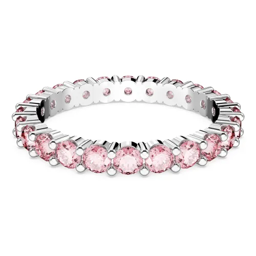 Swarovski Matrix ring versierd met roze kristallen van