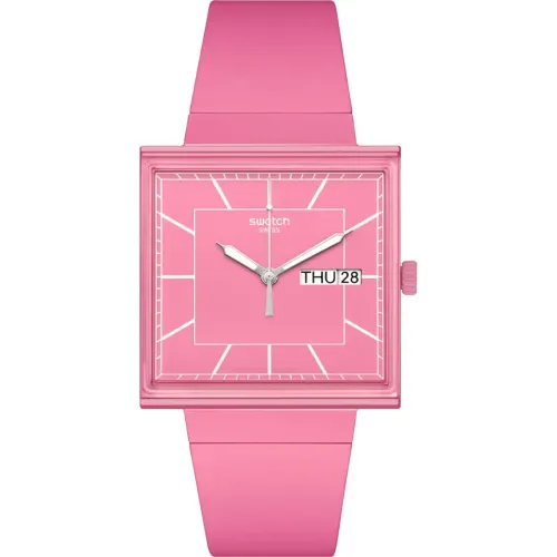 Swatch What If - Square SO34P700 What If... Rose? Horloge