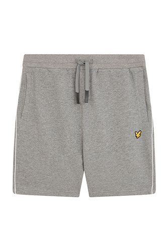 Sweat Short With Contrast Piping Mid Grey Marl