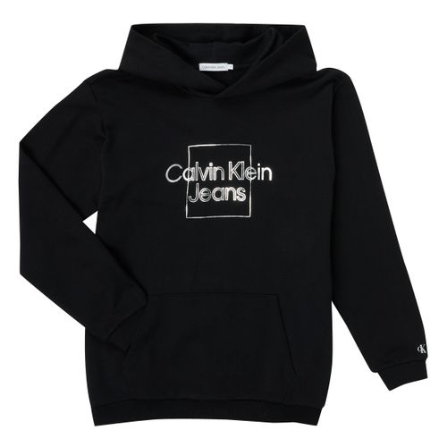 Sweater Calvin Klein Jeans METALLIC BOX LOGO RELAXED HOODIE