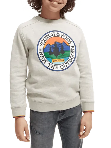 Sweater met ronde hals en artwork - Maat 16 - Multicolor - Jongen - Trui - Scotch & Soda