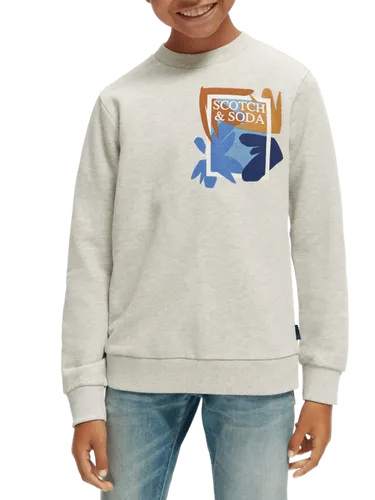 Sweater met ronde hals en artwork - Maat 4 - Multicolor - Jongen - Trui - Scotch & Soda