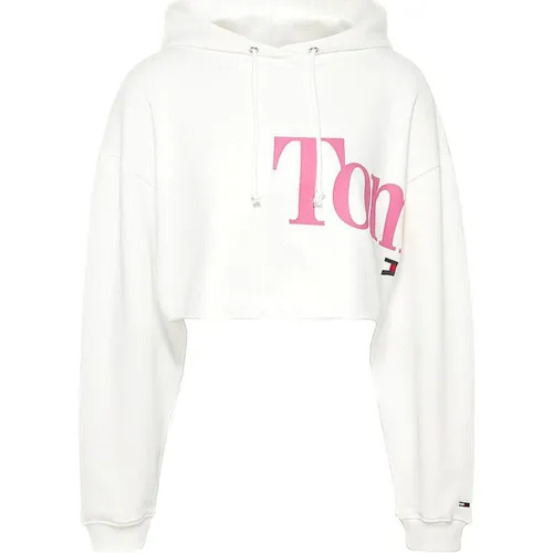 Sweater Tommy Jeans SUDADERA BLANCA MUJER DW0DW13577
