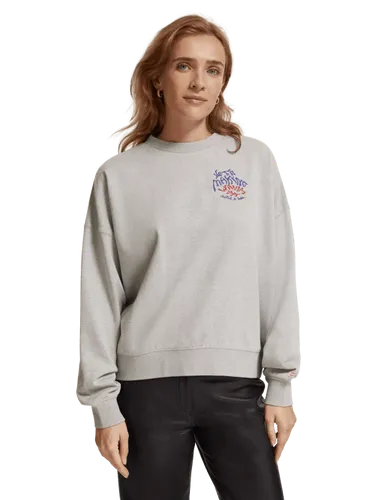 Sweatshirt met ronde hals en boyfriend-pasvorm - Maat XL - Multicolor - Vrouw - Trui - Scotch & Soda
