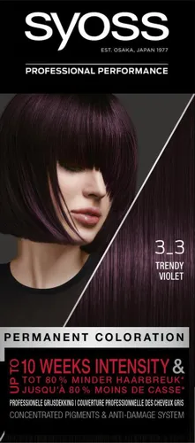 SYOSS Color Baseline 3-3 Trendy Violet Haarverf - 1 stuk