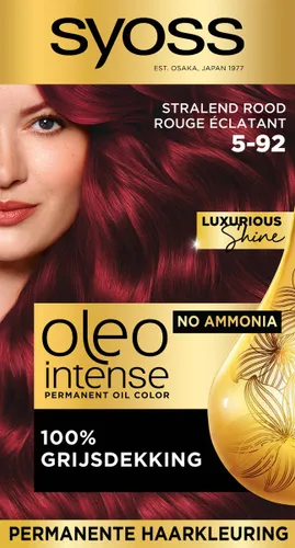 SYOSS Oleo Intense - 5-92 Stralend Rood - Permanente Haarverf - Haarkleuring - 1 stuk