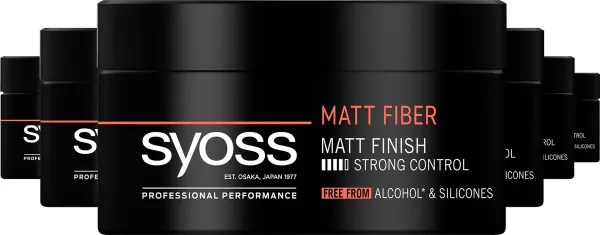 SYOSS Styling Matt Fiber Paste 6x 100ml - Grootverpakking