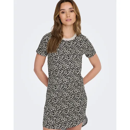 T-shirt-jurk, luipaardprint