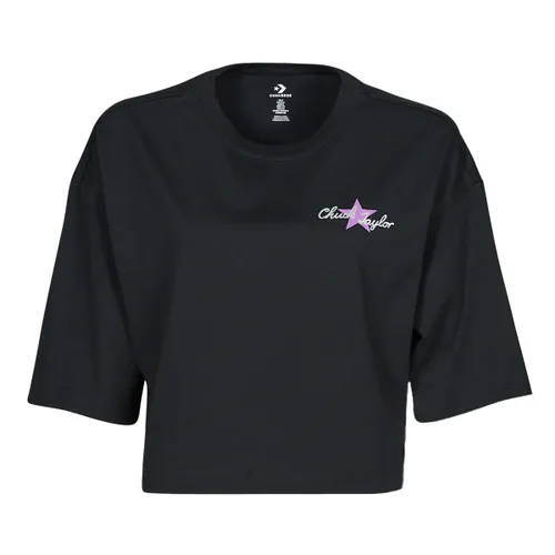 T-shirt Korte Mouw Converse CHUCK INSPIRED HYBRID FLOWER OVERSIZED CROPPED TEE