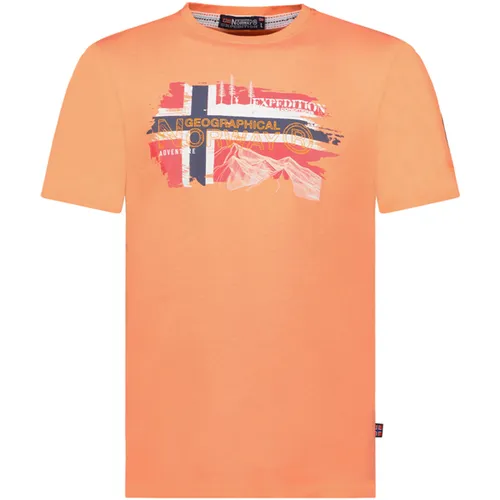 T-shirt Korte Mouw Geographical Norway SY1366HGN-Coral