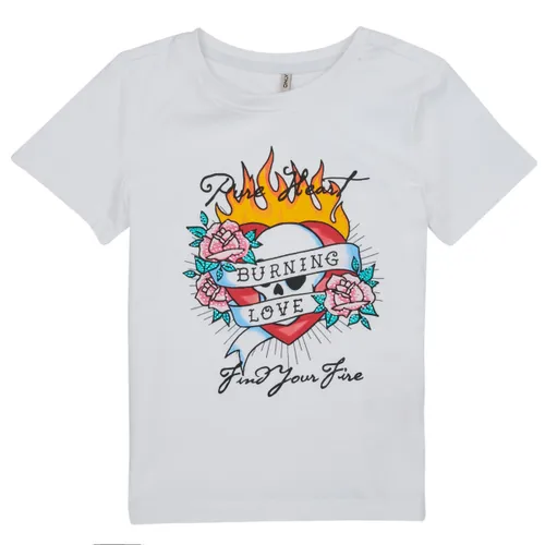 T-shirt Korte Mouw Only KOGALICE-REG-S/S-BURNING-TOP-BOX-JRS