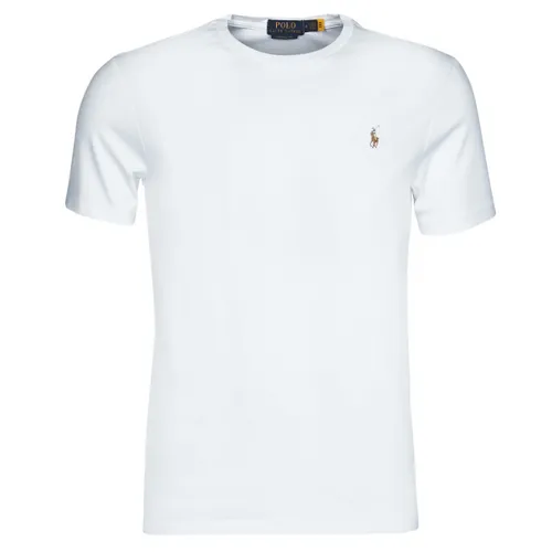 T-shirt Korte Mouw Polo Ralph Lauren T-SHIRT AJUSTE COL ROND EN PIMA COTON LOGO PONY PLAYER MULTICOLO
