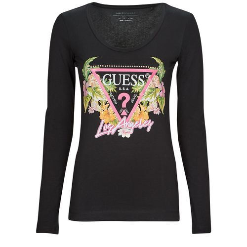 T-Shirt Lange Mouw Guess LS SN TRIANGLE FLOWERS TEE