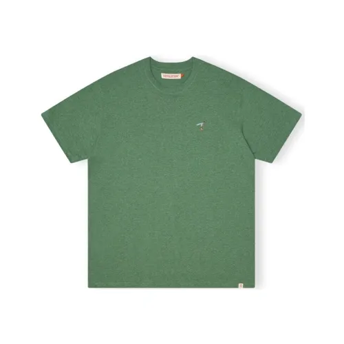 T-shirt Revolution T-Shirt Loose 1366 GIR - Dust Green Melange