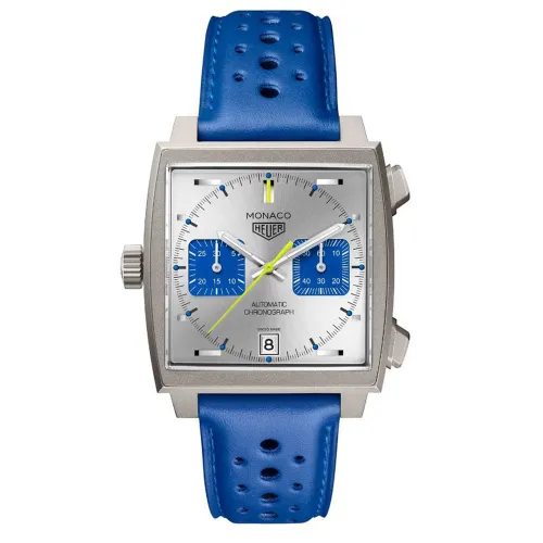 Tag Heuer Monaco Racing Blue Automatic Chronograph heren horlgoe Limited Edition CAW218C.FC6548