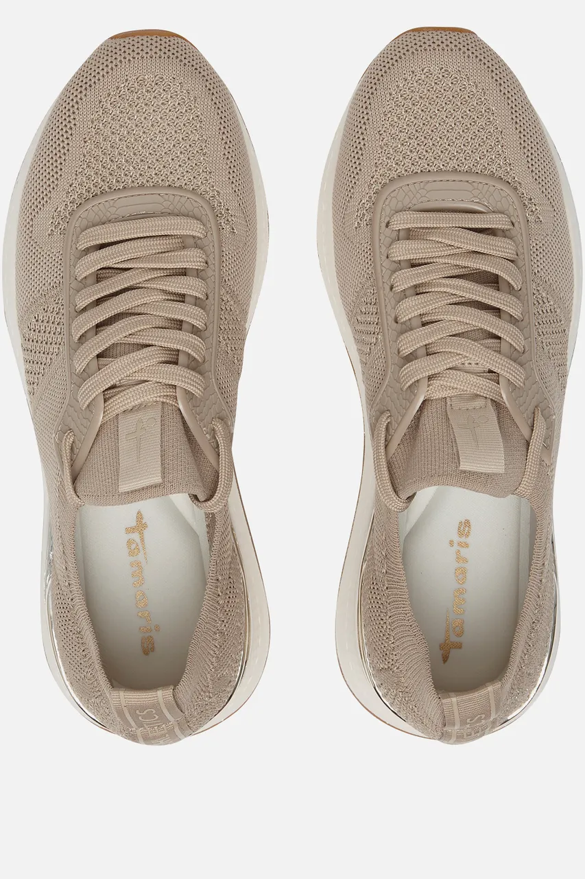 Tamaris Sneakers beige Textiel
