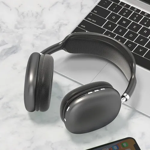 TechU™ Draadloze Bluetooth Koptelefoon – Game Headset – Hoofdtelefoon voor Muziek, Podcast & Gamen – Zwart