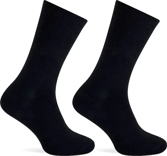 Teckel 2-paar Badstof sokken dames - Geheel badstof - 42 - Zwart