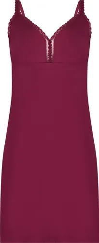 Ten Cate Dames Secrets Modal Jurk V-Neck Lace Beet Red XL