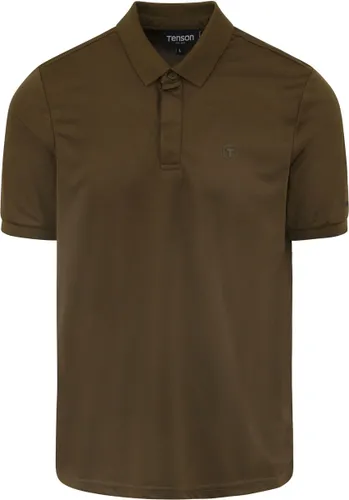 Tenson - Poloshirt Txlite Olijfgroen - Modern-fit - Heren Poloshirt