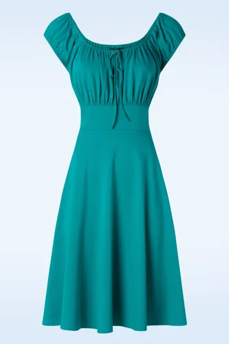 Tessy swing jurk in turquoise