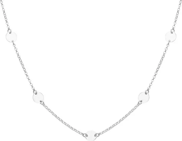 The Fashion Jewelry Collection Ketting Rondjes 2,0 mm 43 + 5 cm - Zilver Gerhodineerd