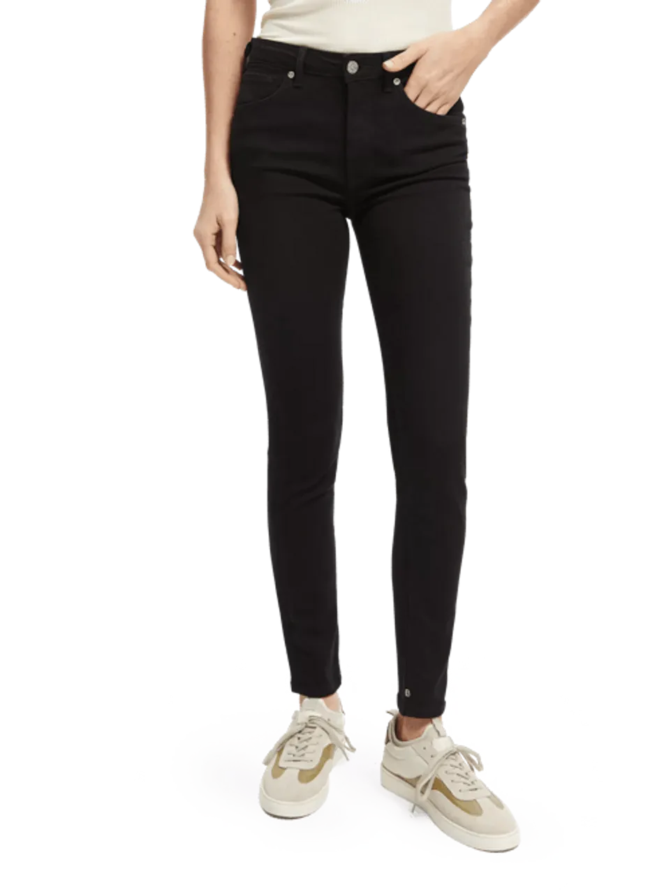 The Haut high-rise zwarte skinny jeans - Maat 34/32 - Multicolor - Vrouw - Jeans - Scotch & Soda