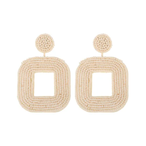 The Jewellery Club - Emma earrings beige - Oorbellen - Dames oorbellen - Kralen oorbellen - Beige - 4,5 cm
