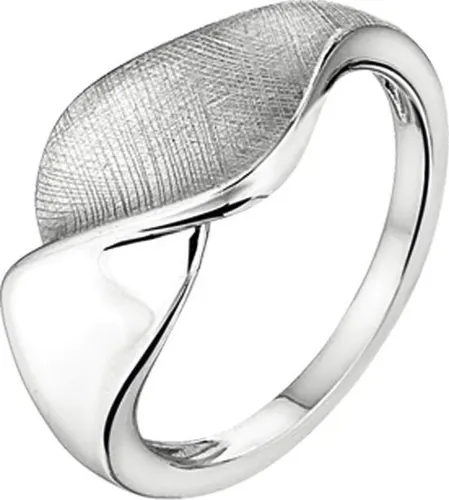 The Jewelry Collection Ring Gescratcht Poli/mat - Zilver