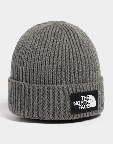 The North Face Logo Box Cuffed Beanie, Grey