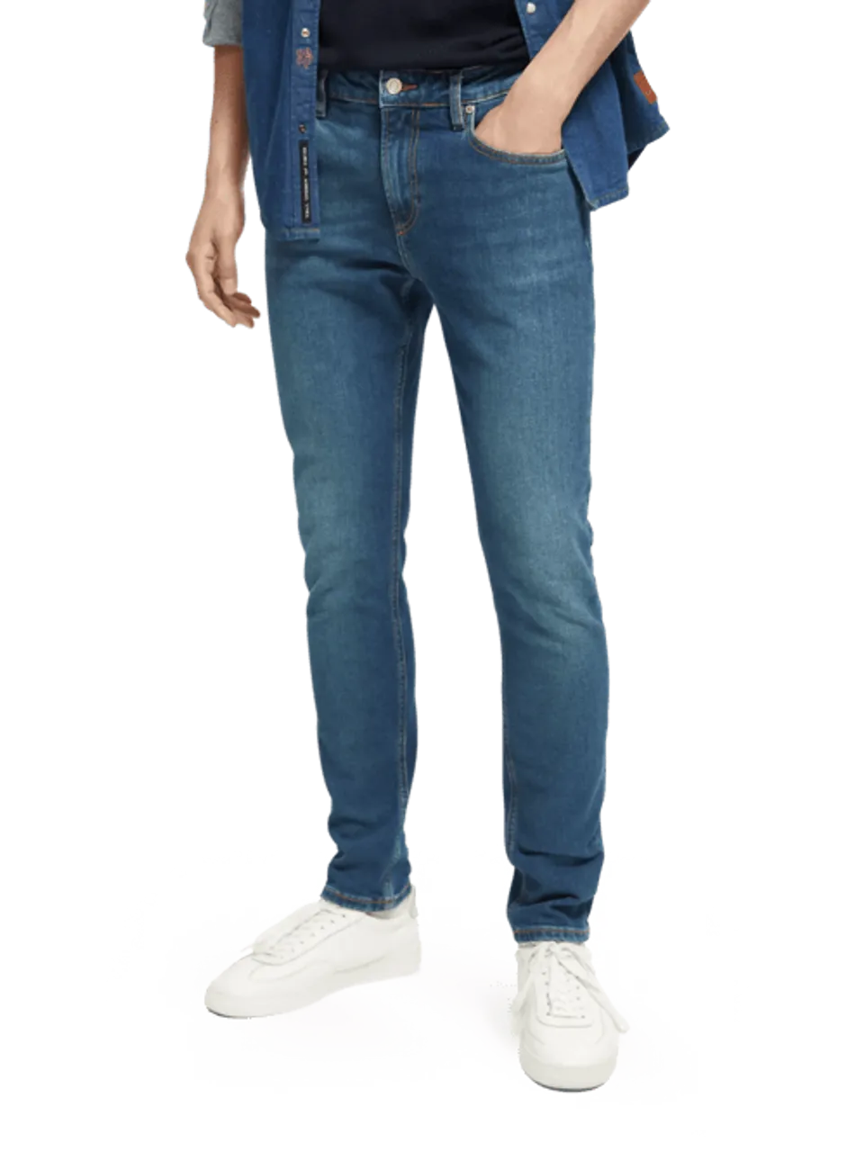 The Skim skinny jeans van biologisch katoen - Classic blue - Maat 34/36 - Multicolor - Man - Jeans - Scotch & Soda