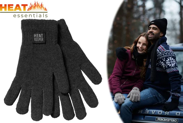 Thermo Handschoenen Winter – Unisex - Antraciet - L/XL - Handschoenen Dames - Handschoenen Heren - Wanten