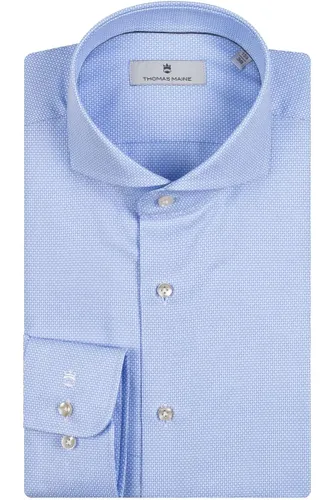 Thomas Maine Tailored Fit Overhemd blauw, Pied De Poule