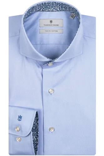 Thomas Maine Tailored Fit Overhemd lichtblauw, Effen