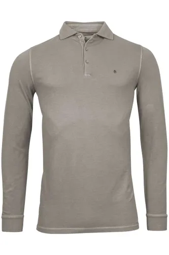 Thomas Maine Tailored Fit Polo shirt grijs, Effen
