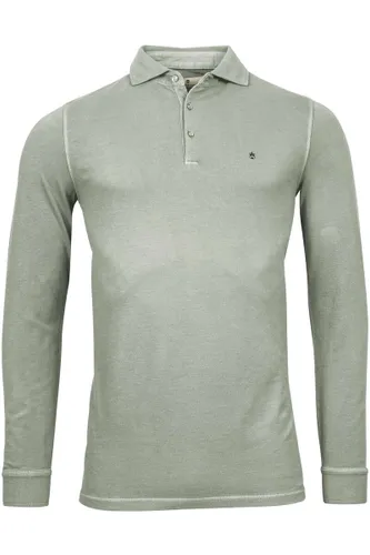 Thomas Maine Tailored Fit Polo shirt groen, Effen