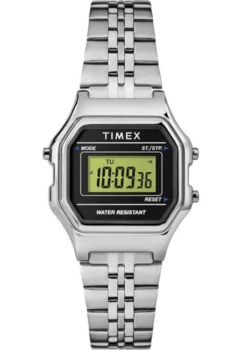 Timex Classic Digital Mini TW2T48600 Horloge - Staal - Zilverkleurig - Ø 27 mm