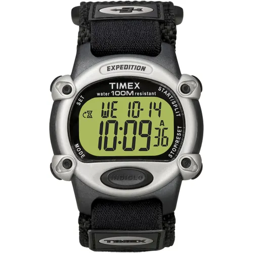 Timex Digitaal herenhorloge met lederen band 12345465646